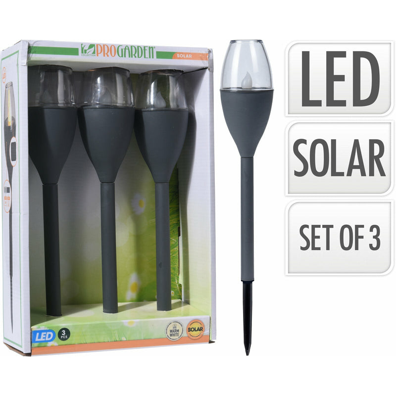Lampa solara cu LED pentru gradina, set 3 bucati