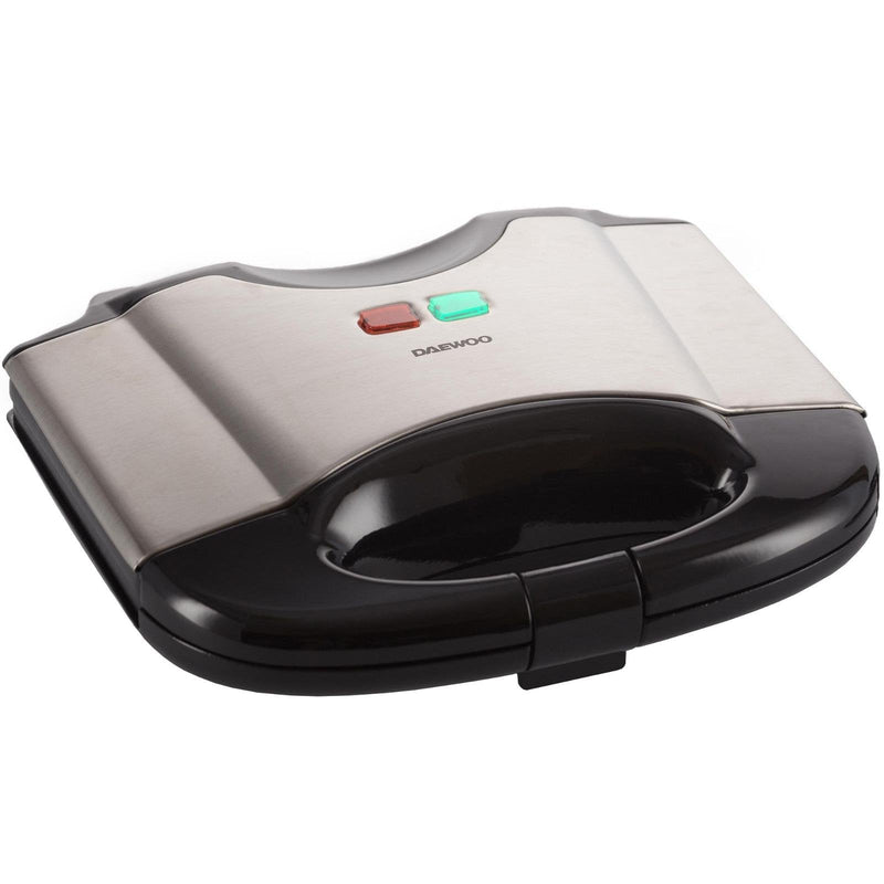 Daewoo Sandwich maker DSM20X, 800W, placi antiaderente, indicator luminos, maner Cool Touch, negru/inox