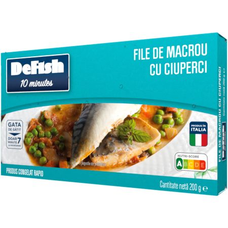 Defish 10 Minutes Preparat cu file de macrou si ciuperci 200g