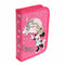 Disney Pencil case equipped with 1 zipper and 2 flaps, Minnie Mouse, 32 pieces