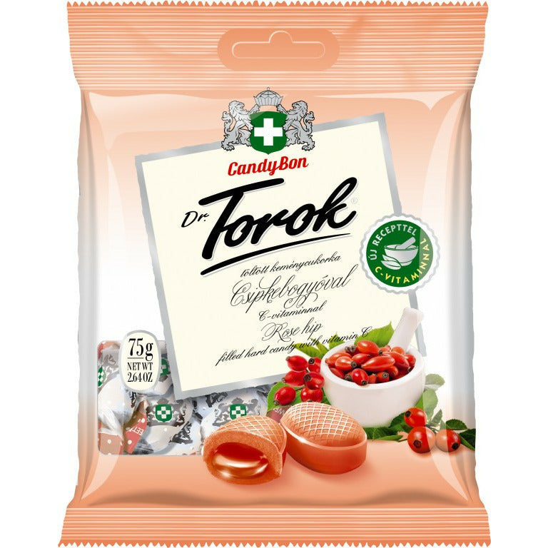 Dr. Torok Bomboane tari umplute, cu gust de macese si vitamina C, 75g