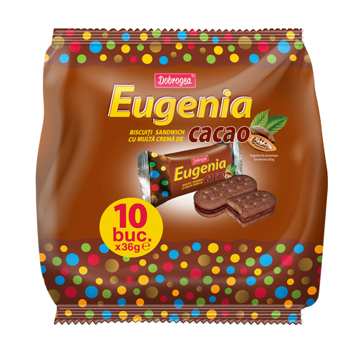 Eugenia biscuiti cacao cu crema cacao familial 360g
