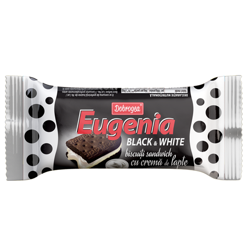 Eugenia biscuiti cu crema Black&White 36g