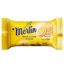 Merlin biscuiti cu crema de vanilie 52g