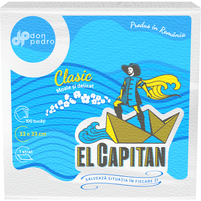 El Capitan Servetele de masa 33x33 cm, 1 strat, 100 buc.