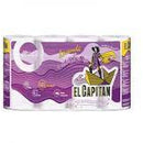 El Capitan hartie igienica  8 role, 3 straturi, Lavanda