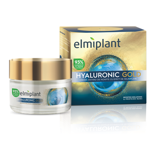 Elmiplant Hyaluronic Gold Crema de noapte antirid cu efect de umplere, 50ml