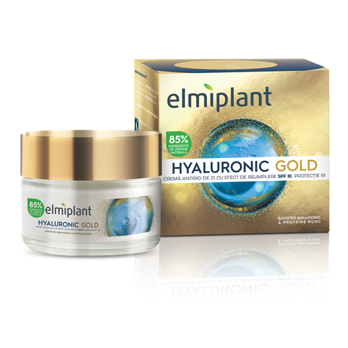 Elmiplant Hyaluronic Gold Crema de zi antirid cu efect de umplere, 50ml