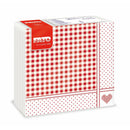 Fato Star Shabby Servetele de masa 38x38 cm, 2 straturi, rosu, 40 buc./pachet