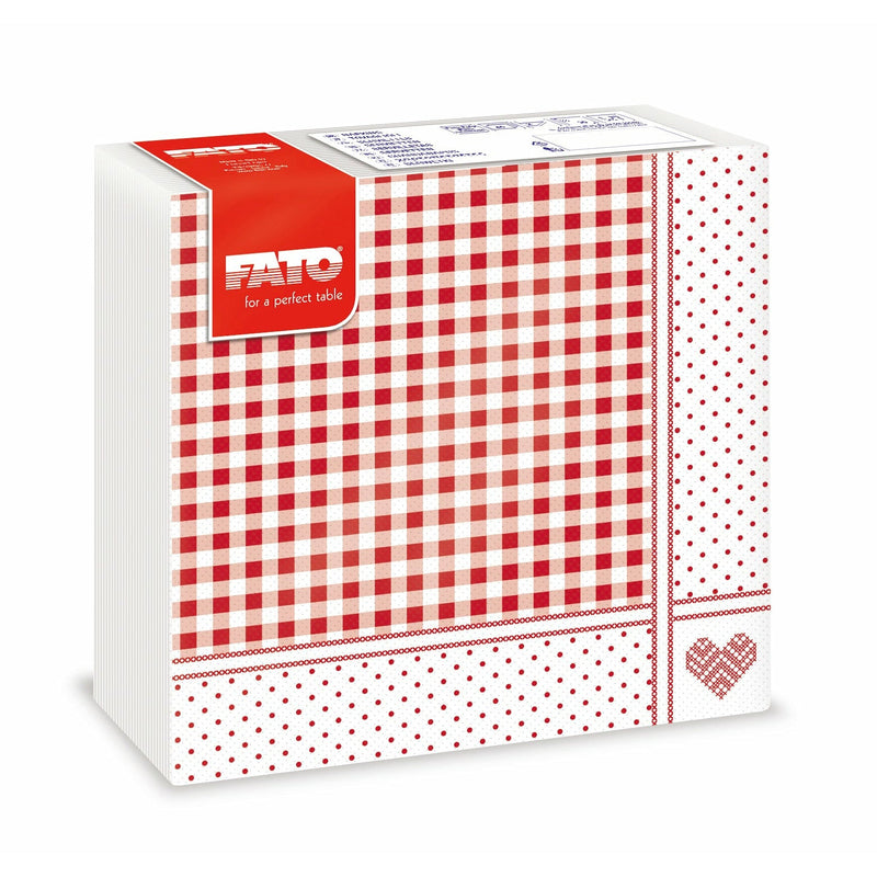 Fato Star Shabby Servetele de masa 38x38 cm, 2 straturi, rosu, 40 buc./pachet