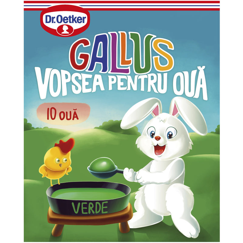 Dr. Oetker Vopsea pentru oua Gallus, verde, 7g