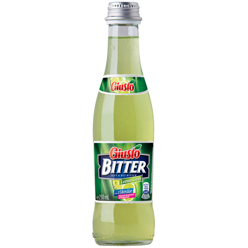 Giusto Bitter Lemon bautura racoritoare carbogazoasa cu suc de lamaie, sticla 0.25L