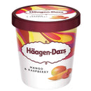 Haagen Dazs Mango-Eis mit Himbeersauce 460ml