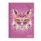 Herlitz Caiet 10x14 cm cu spirala, 200 file, patratele, motiv Wild Animals Lynx