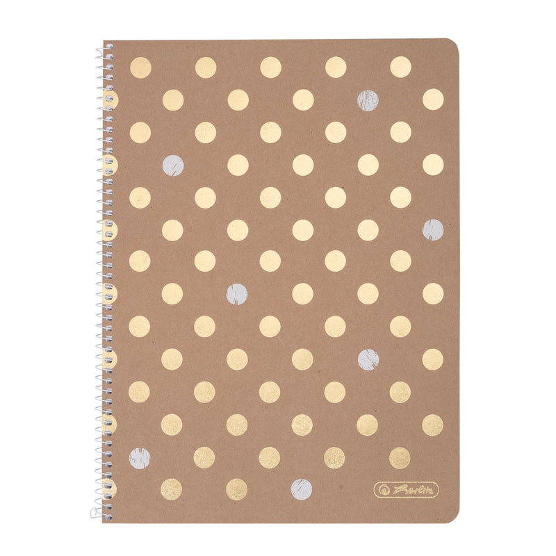 Herlitz Caiet A4 80 file cu spirala, patratele, motiv Pure Glam