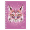 Herlitz Caiet A5 cu spirala, 100 file, patratele, motiv Wild Animals Lynx