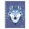 Herlitz Caiet A5 cu spirala, 100 file, patratele, motiv Wild Animals Wolf