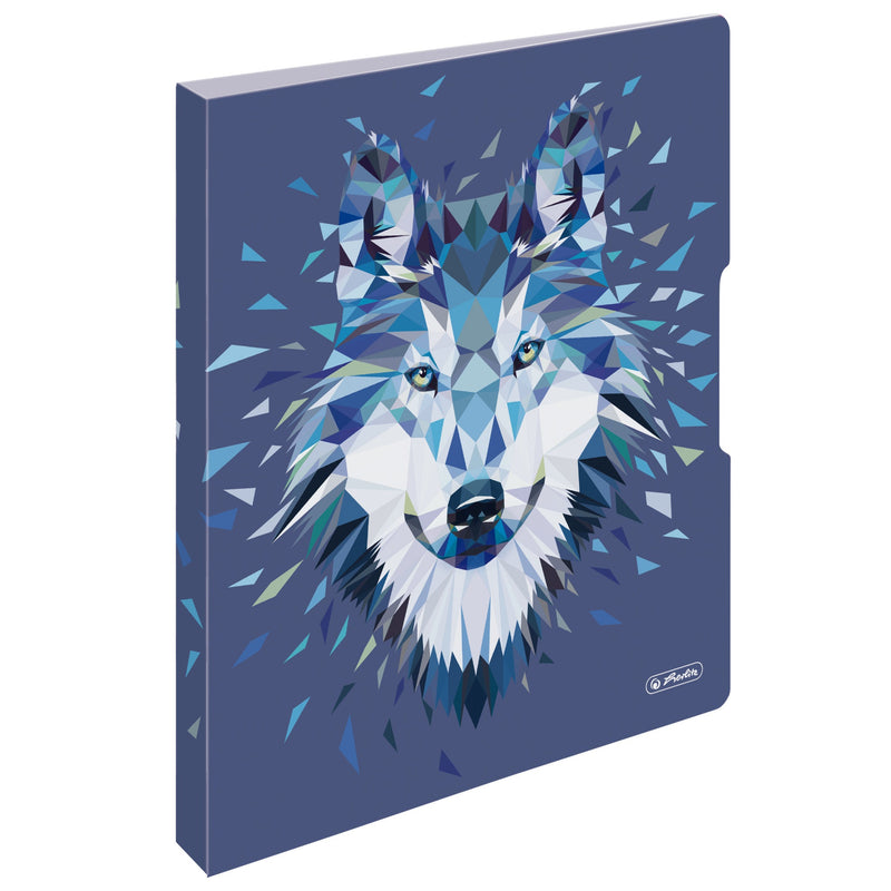 Herlitz Caiet mecanic A4, 16mm, motiv Wild Animals Wolf