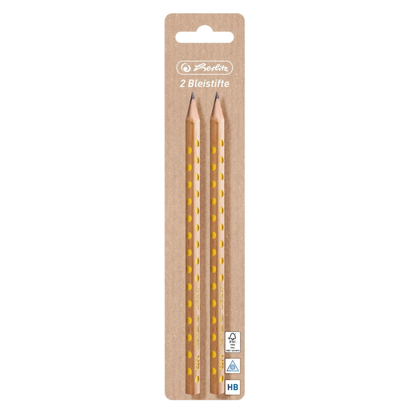 Herlitz Creion grafit, mina HB, motiv Pure Glam, set 2 bucati