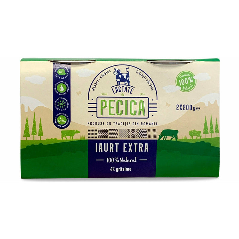 Lactate de Pecica Iaurt extra, 4% grasime, 2x200g