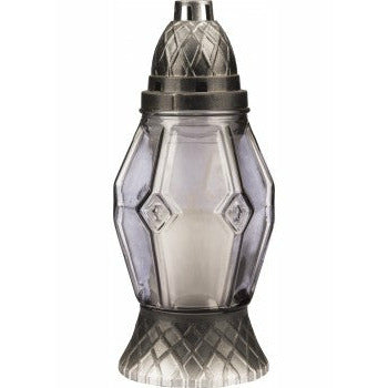 Candela din sticla cu capac din plastic LA433, 255mm
