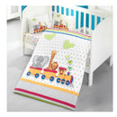 Lenjerie de pat baby din bumbac Mally Kids Madagaskar, 4 piese
