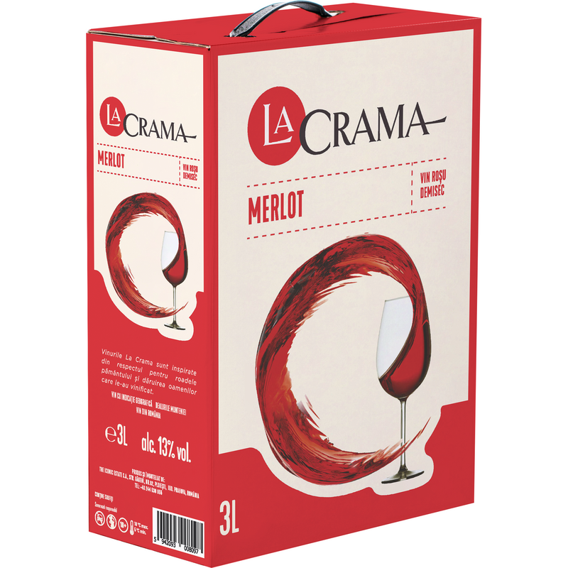 La Crama rosu demisec BIB, 3 L