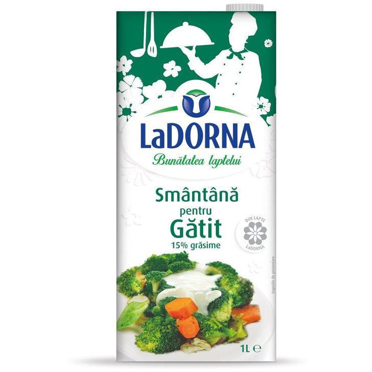 LaDorna smantana pentru gatit 15% grasime 1l