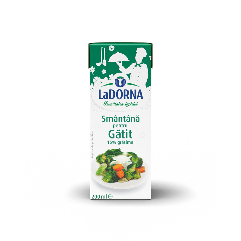 LaDorna smantana pentru gatit 15% grasime 200ml