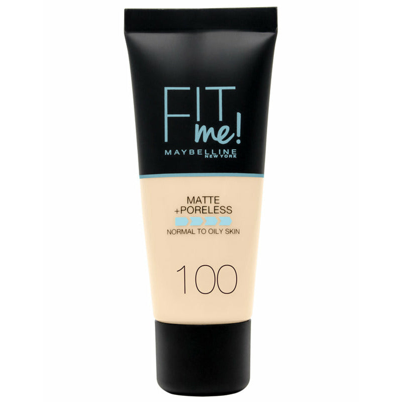 Maybelline New York Fond de ten Fit Me Matte&Poreless 100 Warm Ivory, 30ml