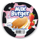 Eti Milk Burger Dessert mit Milch und Erdbeeren 35g