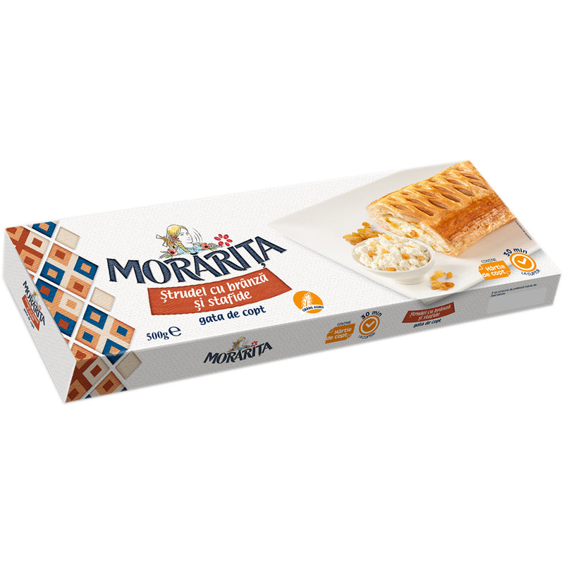 Morarita strudel cu branza si stafide 500g