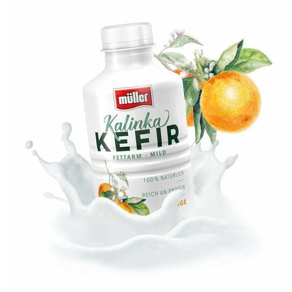 Muller Kalinka Kefir cu portocale 500g