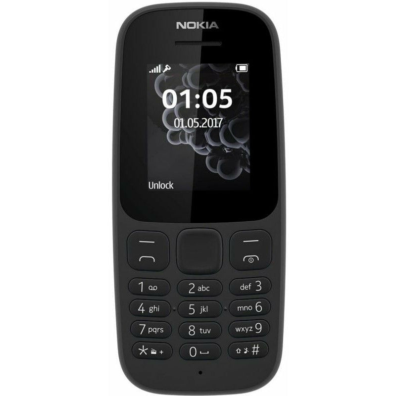 Nokia Telefon mobil 105, 2G, Dual SIM, negru (2019)