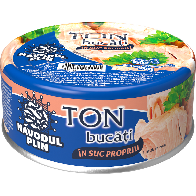 Navodul Plin Ton bucati in suc propriu 160g