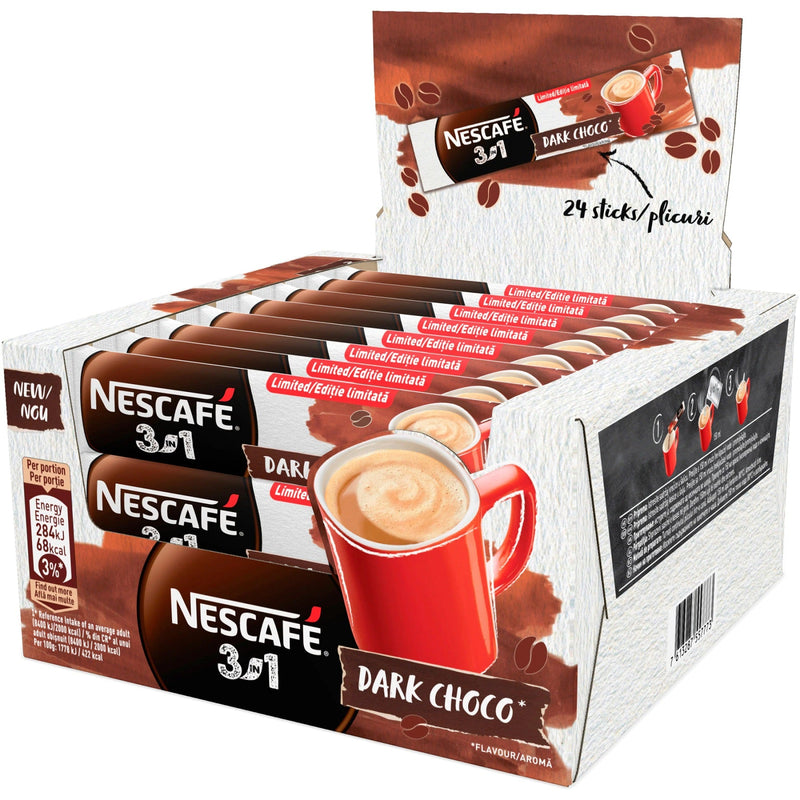 Nescafe 3in1 Dark Choco Cafea solubila, 24x16g
