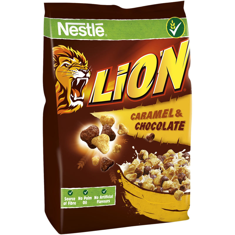 Nestle Cereale Lion cu ciocolata si caramel 250g