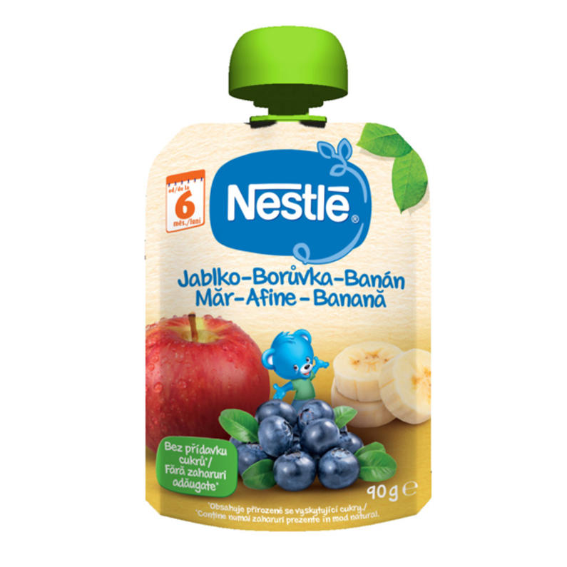 Nestle Piure pentru bebelusi de mar, afine si banana, 6 luni+, 90g