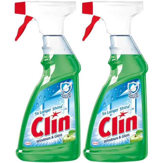 Pachet Solutie geamuri cu pulverizator Clin Apple, 2x500ml