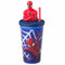 Pahar din plastic cu pai si capac Spidey Spiderman, 440ml