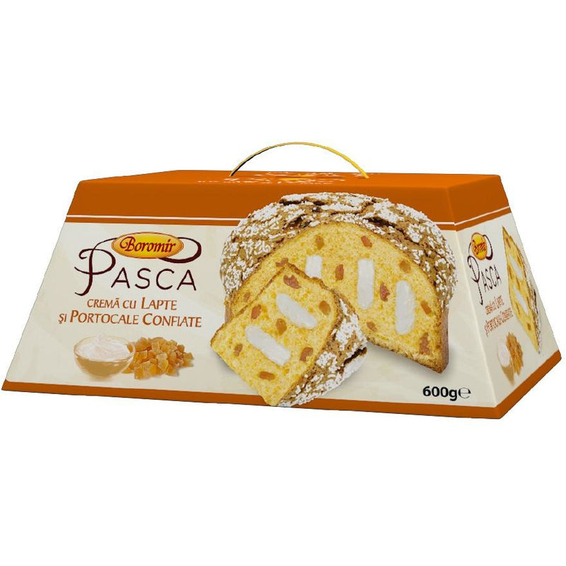 Boromir pasca cu crema de lapte si portocale confiate, 600g