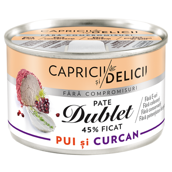 Pate de pui si curcan Capricii si Delicii 145g
