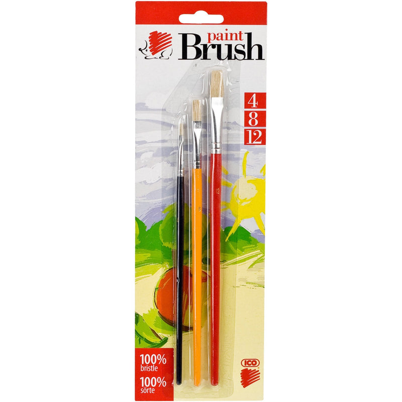 Pensule Ico Arici, marimi nr. 4-8-12, set 3 bucati