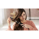 Philips Perie cu aer cald Essential HP8667/00, 800W, tehnologie ThermoProtect, 3 accesorii, invelis ceramic cu cheratina, negru