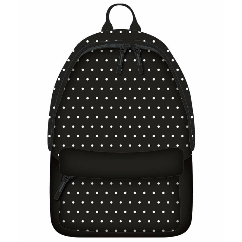 Pigna Ghiozdan Simply Teens cu 1 compartiment cu buzunar, model Buline, negru, 42x30x14 cm