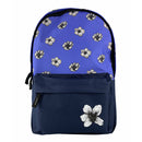 Pigna Ghiozdan Simply Teens cu 1 compartiment cu buzunar, model Flori, mov, 42x30x14 cm