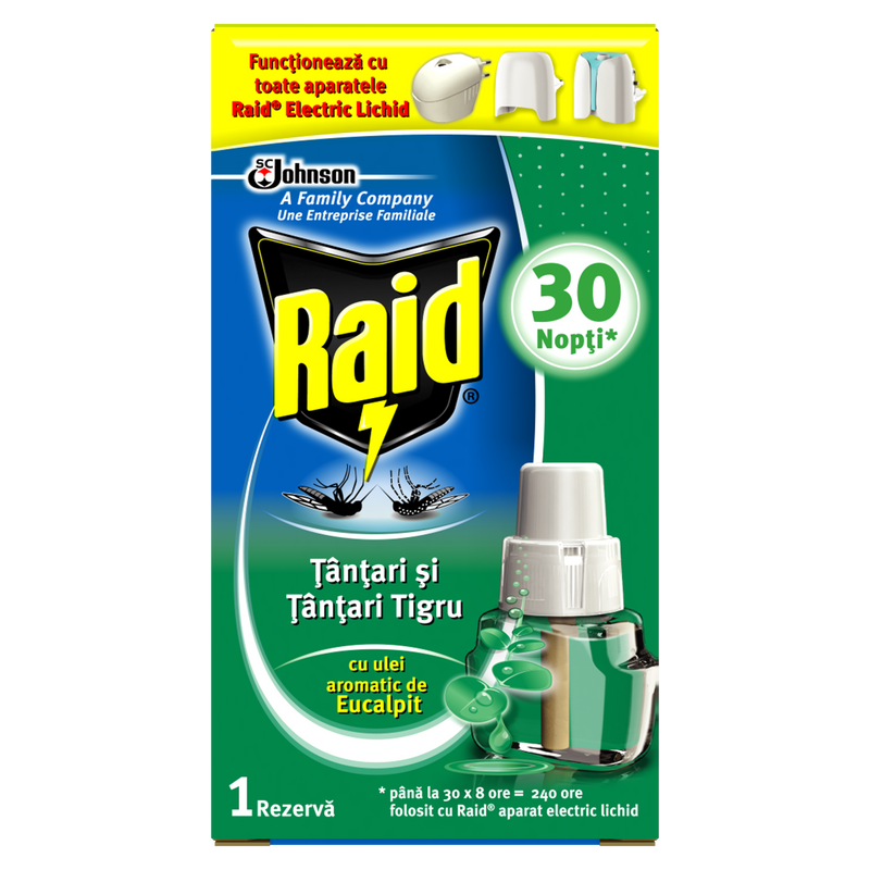 Raid Liquid Electric Rezerva Tantari cu Eucalipt 1 buc (30 nopti) 21 ml