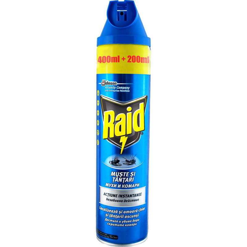 Raid Spray Muste si Tantari  600ml  (400ml+200ml)