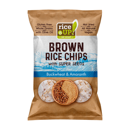 Rice Up! Chips din orez brun cu amarant si hrisca 60g