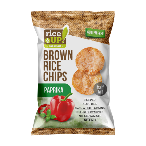 Rice Up! Chips din orez brun cu aroma de paprika 60g